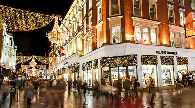 Calle Grafton de Dublin en Navidad